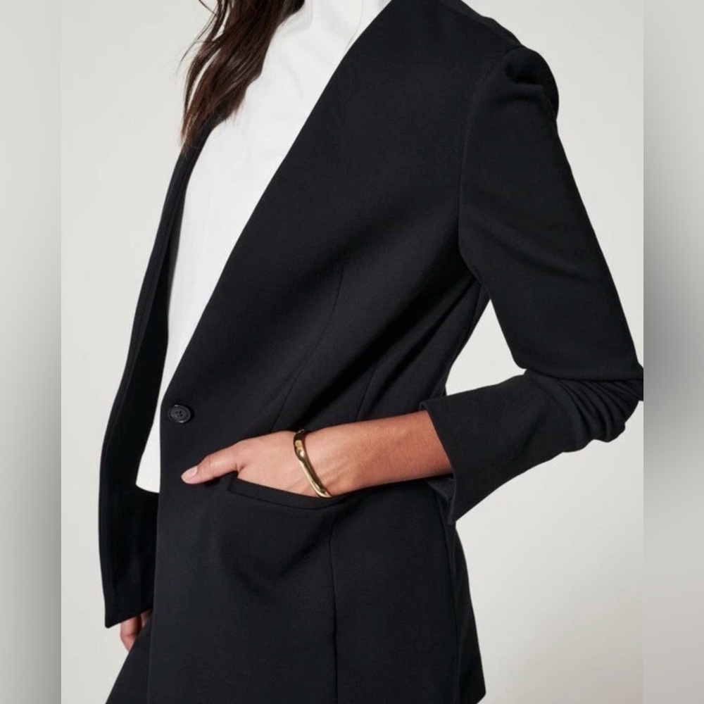 Spanx The Perfect Collarless Blazer Women’s Size XL Classic Black 20384R